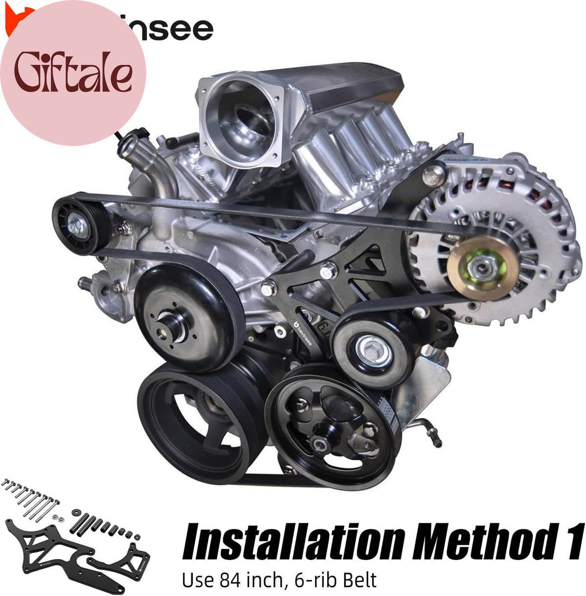 LS Engine Serpentine Bracket Kit for Alternator and Power Steering Swap