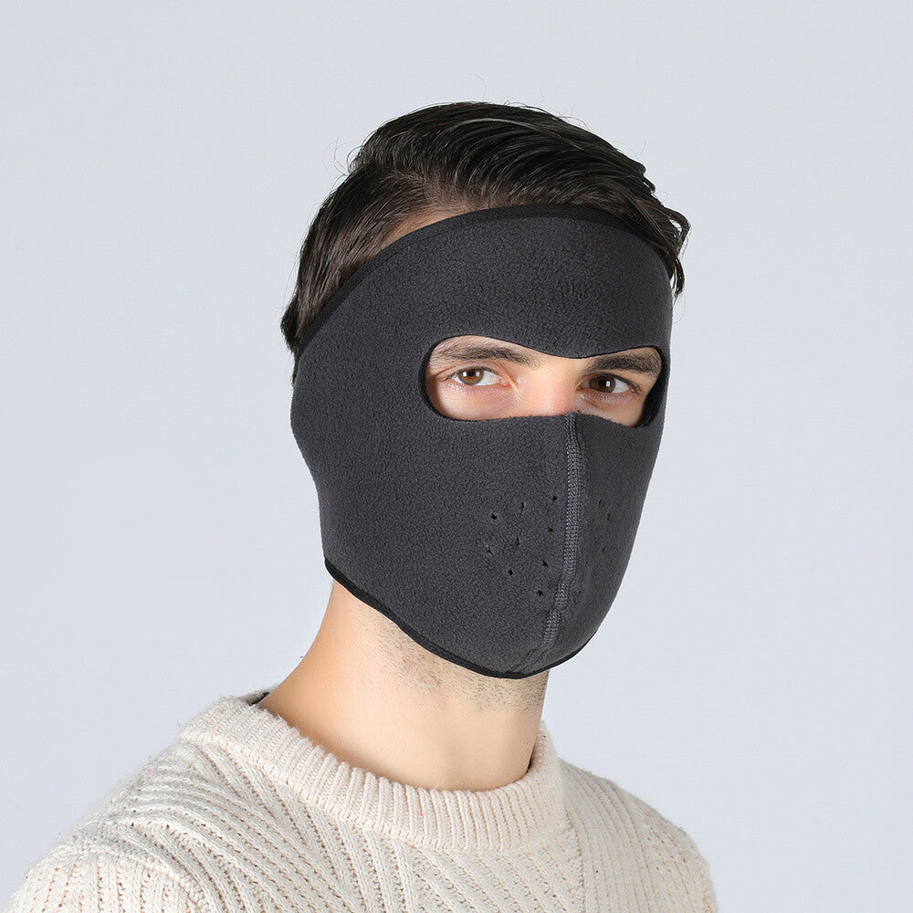 Winter Fleece Motorcycle Face Mask - Breathable Windproof Ski Mask for Cold Weather
