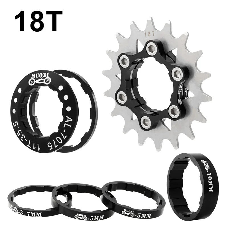 Single Speed Bicycle Cassette Cog 12T-22T Upgrade Kit for MTB & Road Bikes