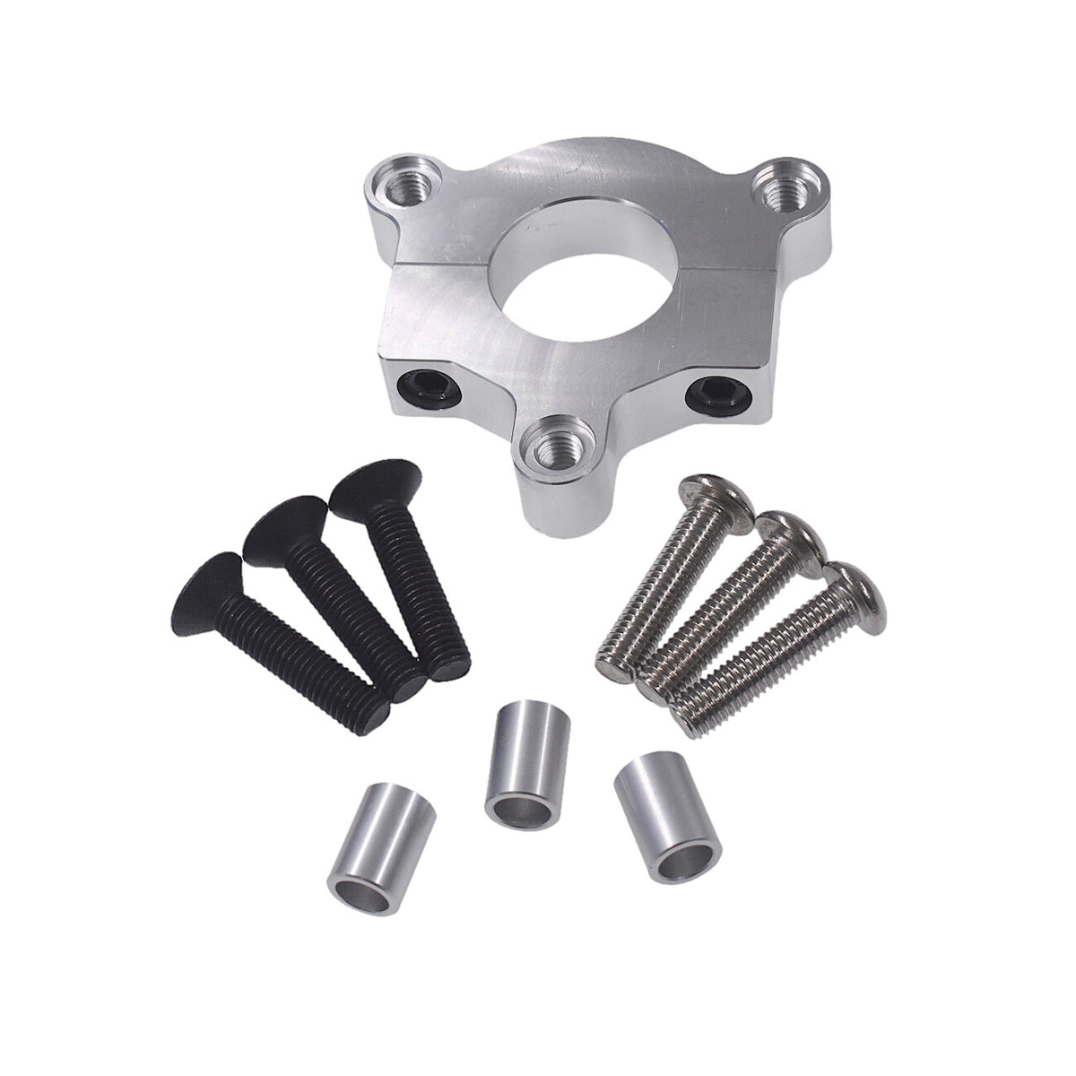 Motorized Bicycle Sprocket Adapter Kit for 1" or 1.5" Hub - Silver CNC Fit 49cc-80cc