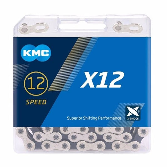 12-Speed Bicycle Chain 126 Links Silver Compatible with SRAM Shimano Campy
