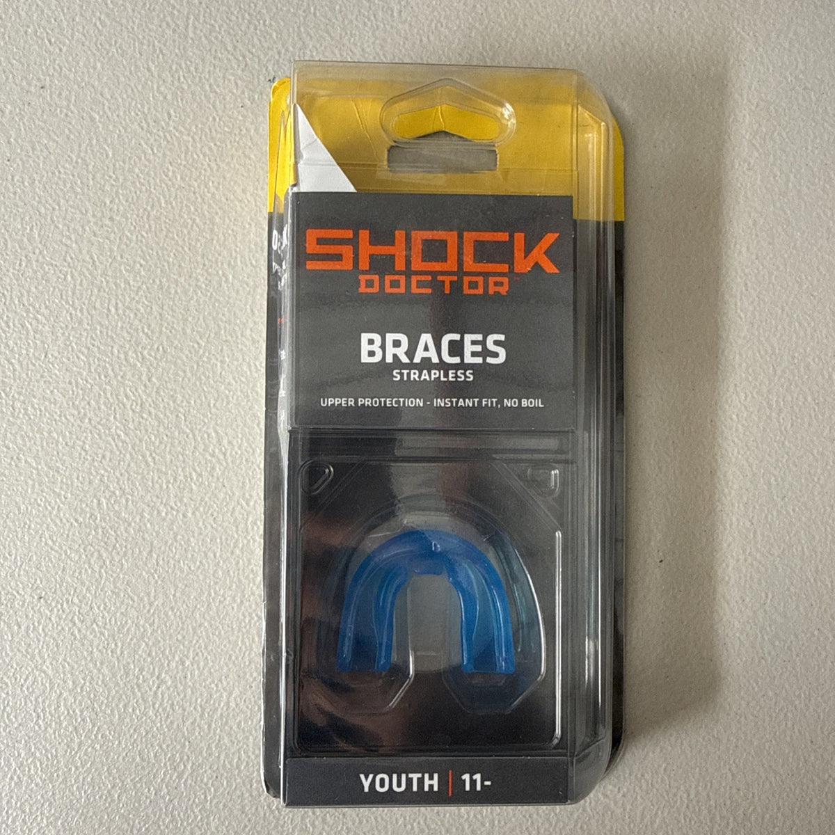 Youth Sports Mouth Guard for Braces - Shock Doctor Blue Orthodontic Protection