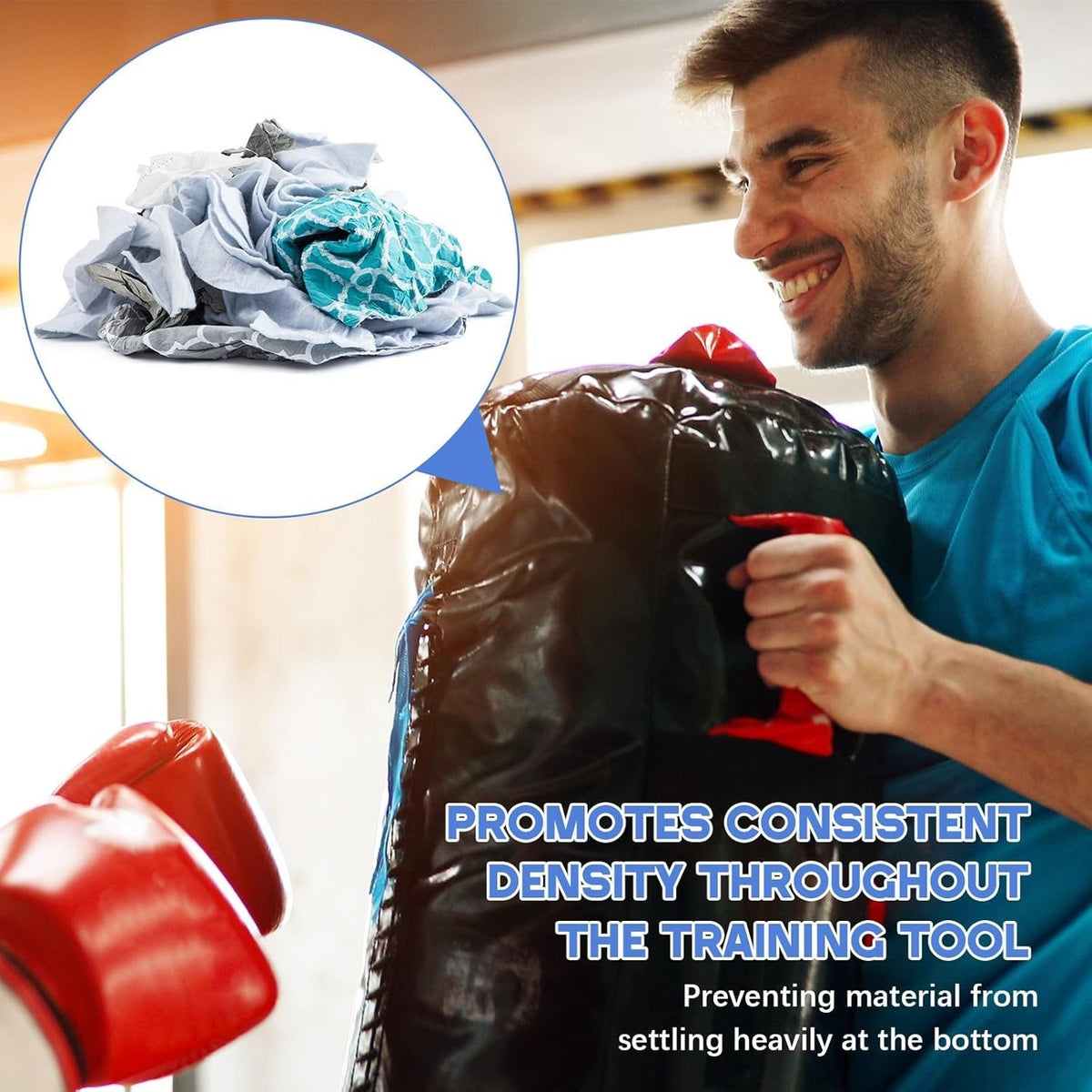8 lb Boxing Punching Bag Filler Shredded Textile Fabric Refill
