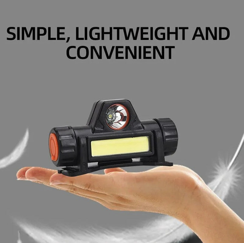 Rechargeable COB LED Headlamp Waterproof Camping Light with Magnetic Base