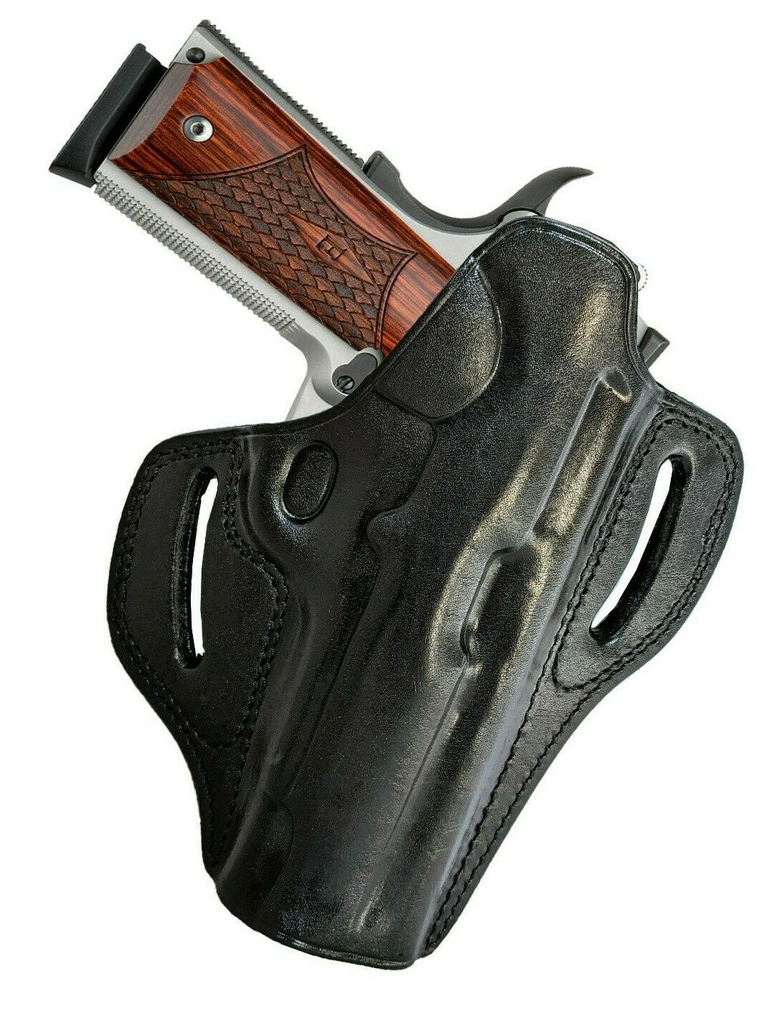 1911 Leather Holster Right Hand OWB Gun Holster Fits 4.25" 1911 Models