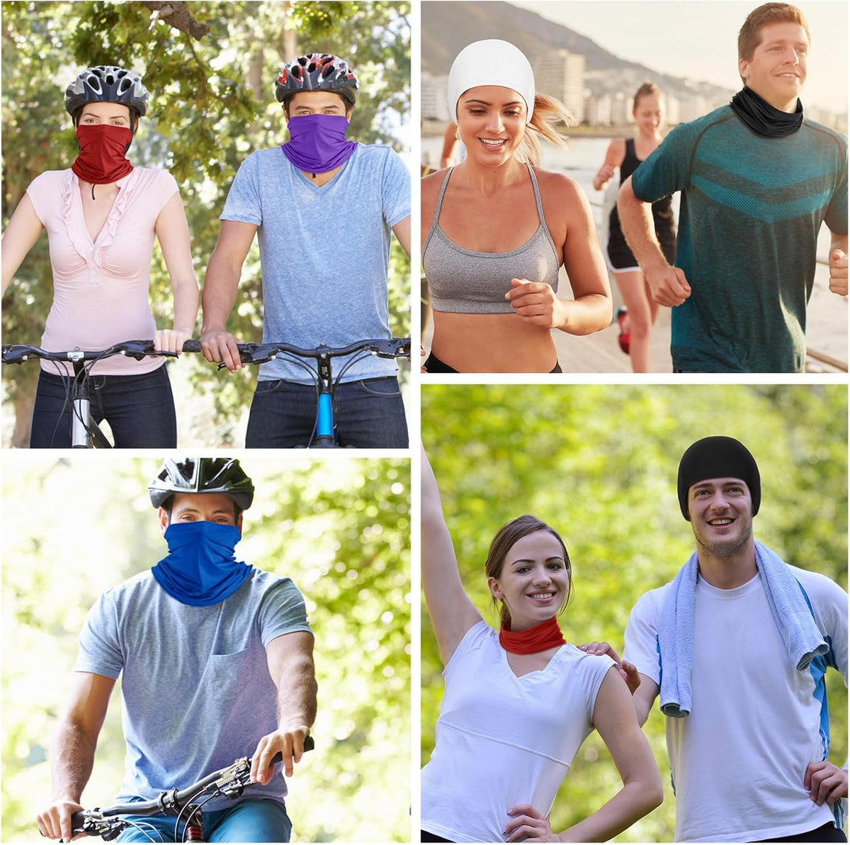 6-Pack UV Protection Summer Face Masks - Breathable Neck Gaiters for Sun & Dust