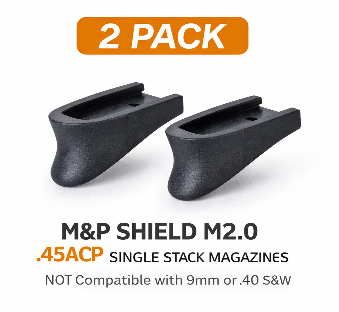 2 Pack Pistol Grip Extension for M&P Shield M2.0 .45 ACP Magazine Base Plate