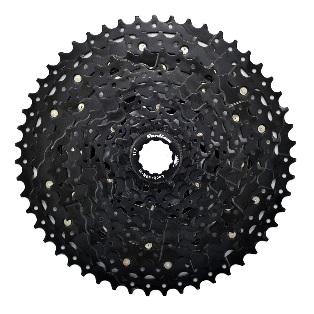 SunRace Wide Ratio 11-51T 10-Speed Bicycle Cassette - Black