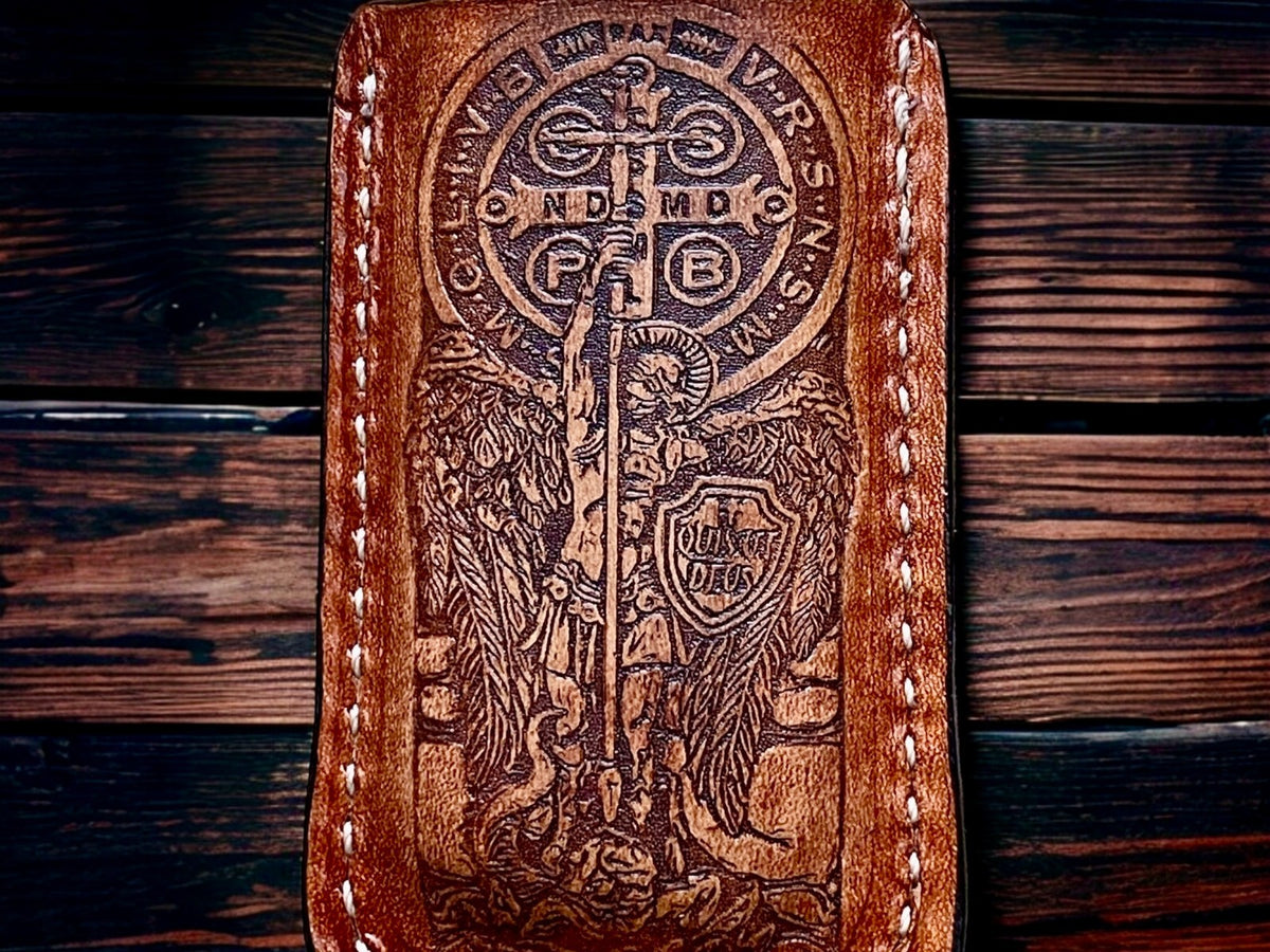 Custom Leather Magazine Holder with Belt Clip Made in USA