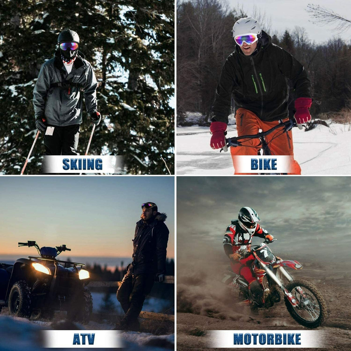Anti-Fog Ski Goggles Men Women Snowboard Snowmobile UV400 Windproof Snow Sports Gear