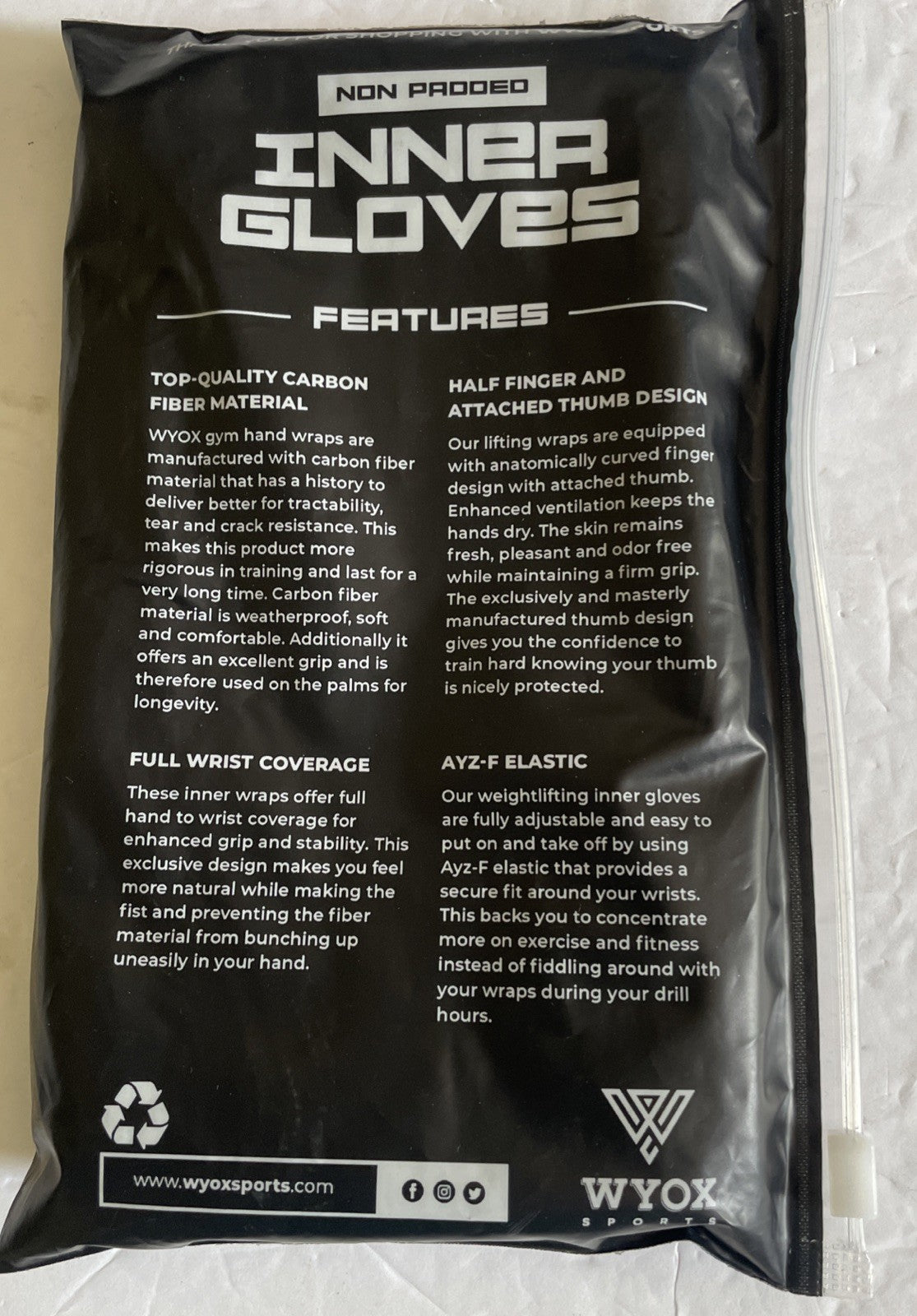 Kickboxing Boxing Inner Gloves Size XL Black Wrist Support Training Gear