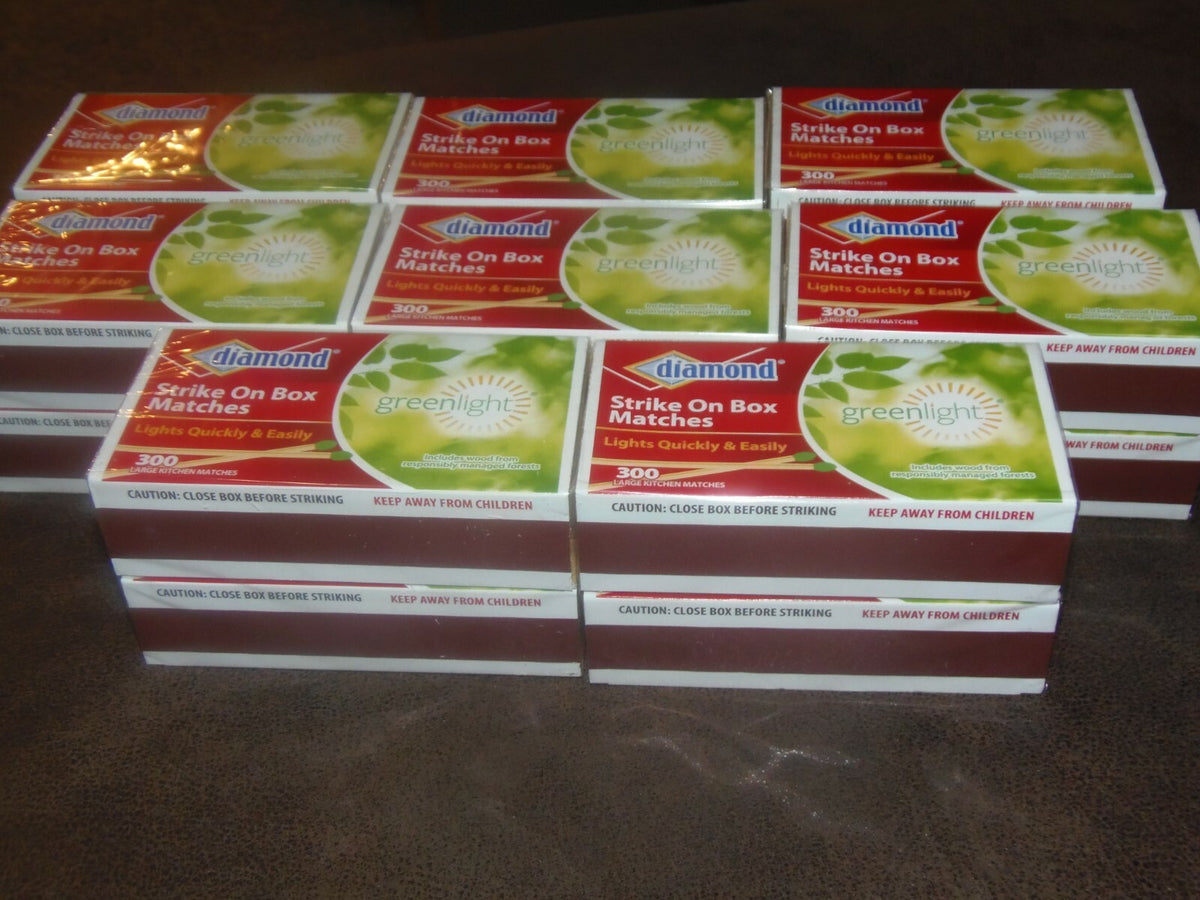 1200 Matchsticks Bulk Pack - 300 per Box, Free Shipping