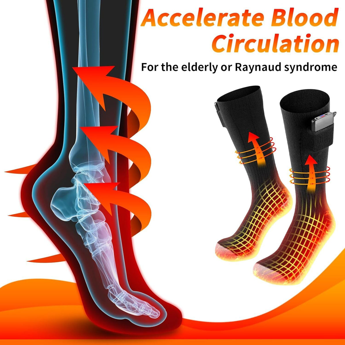 Electric Heated Socks & Gloves Set for Winter Cold Weather - Rechargeable
