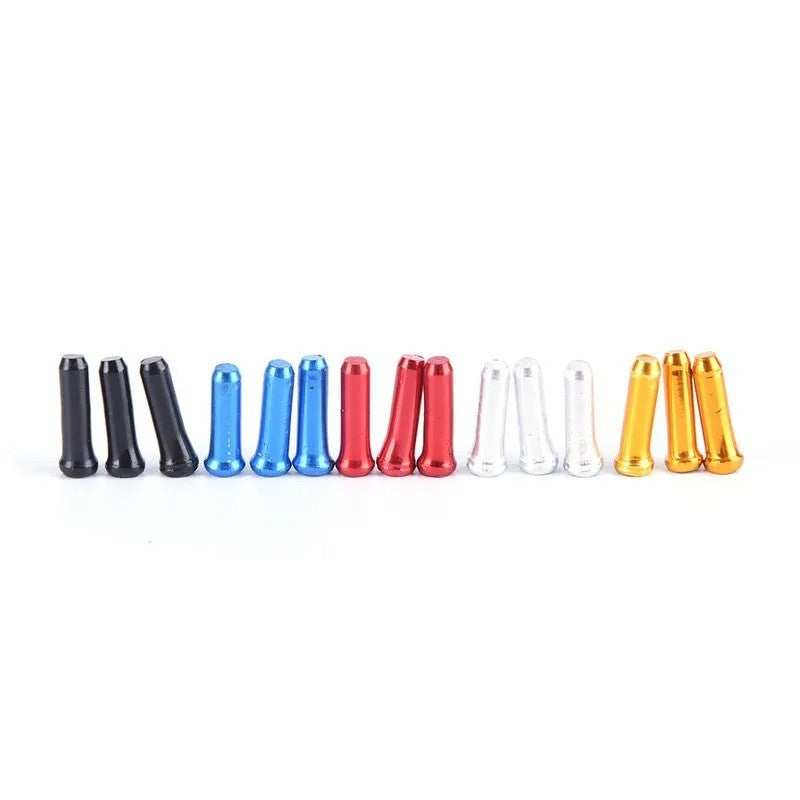 50pcs Bicycle Cable End Caps Aluminum Crimp Tips for Brake & Shift Cables