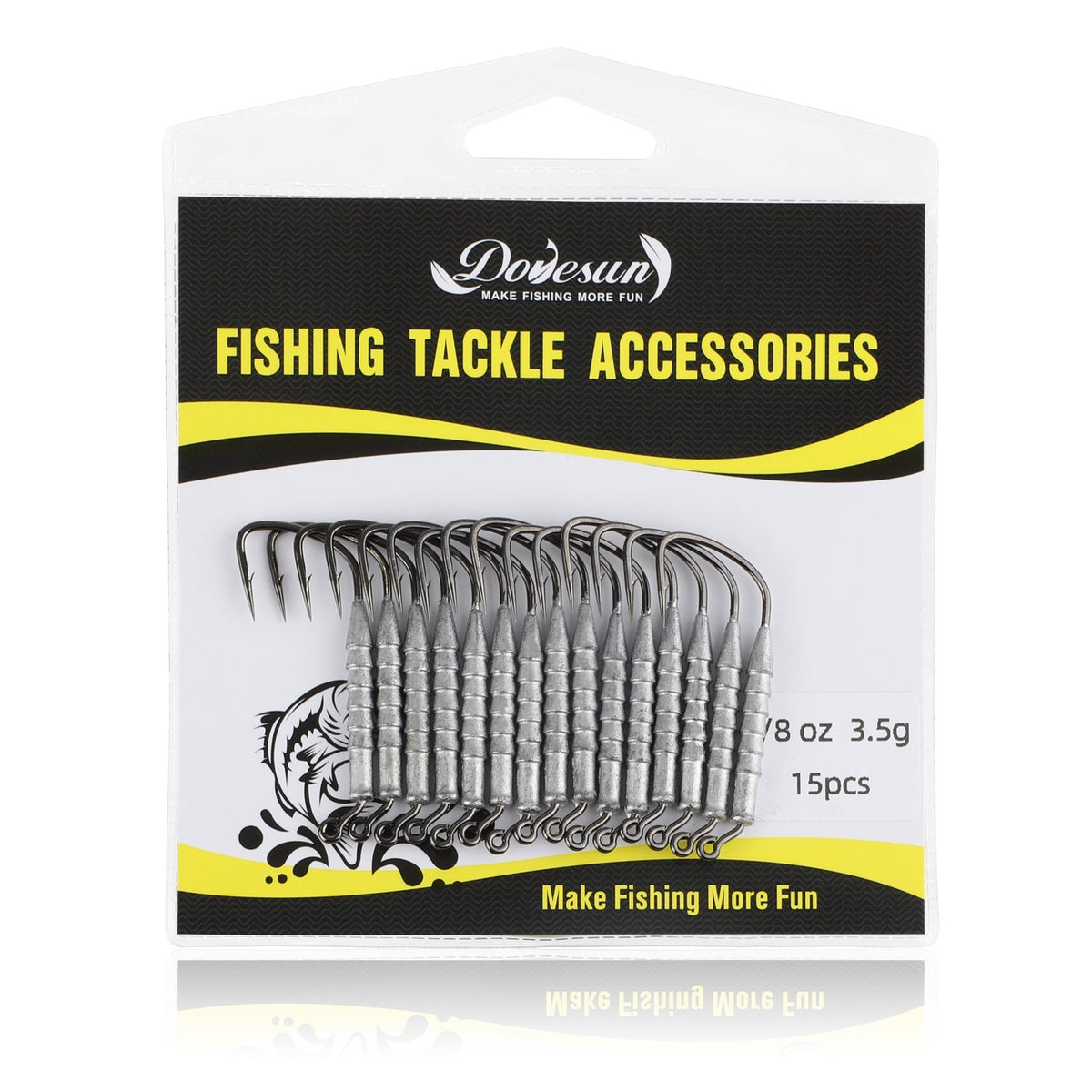 15pcs Hover Rig Jigheads for Bass & Walleye Swimbaits - Multiple Sizes & Models