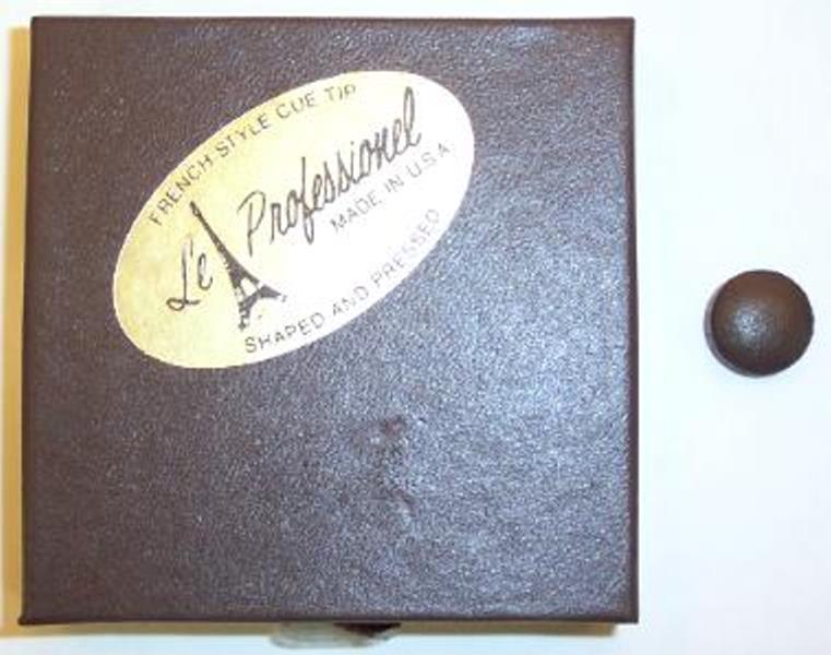 13mm Cue Tips - 50 Pack Le Professionel Leather Billiards Tips USA Made