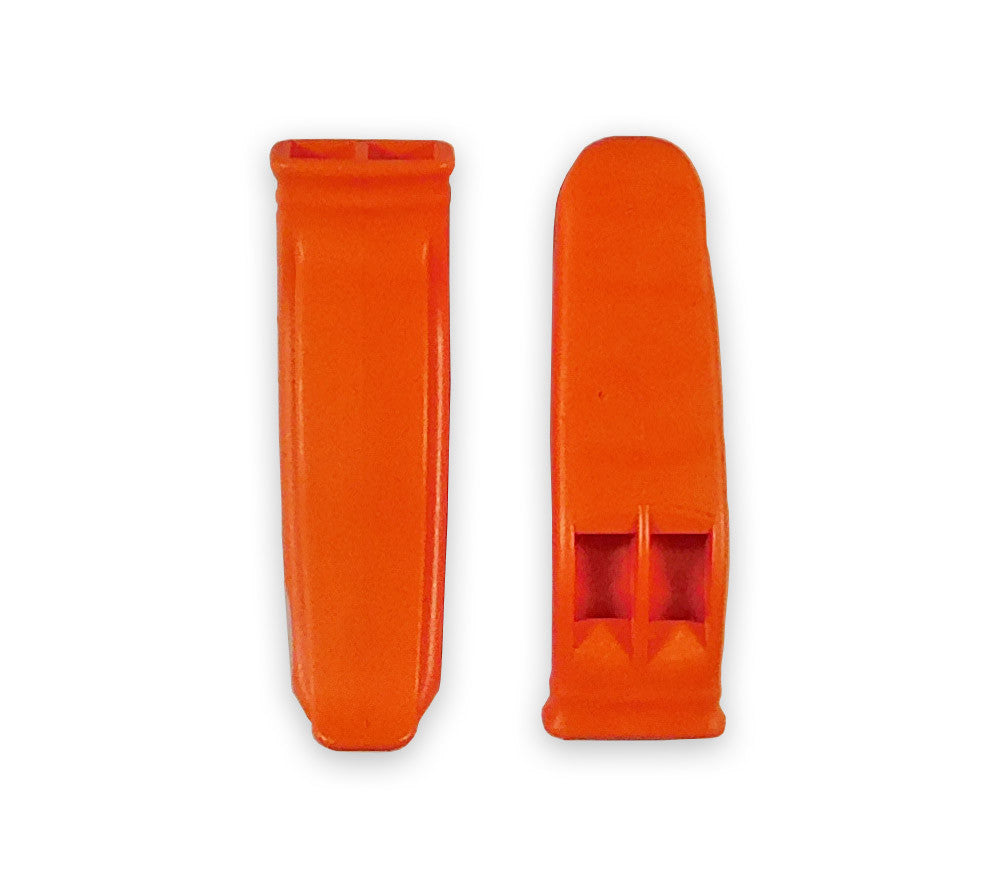 High Visibility Emergency Survival Whistle 4 Pack - Loud Pealess Signaling Device