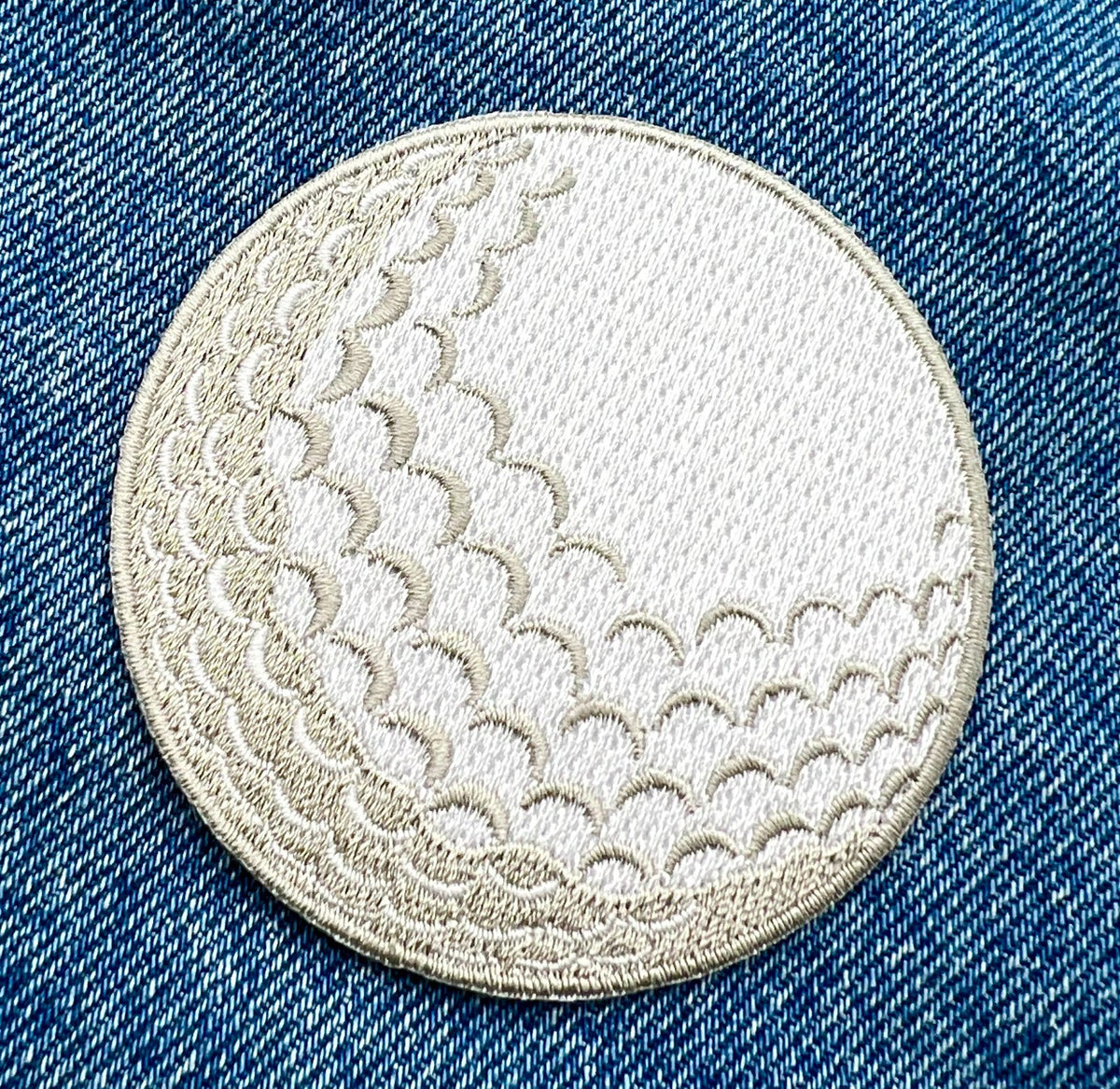 Golf Ball Embroidered Iron-On Patch - Sports Badge Applique