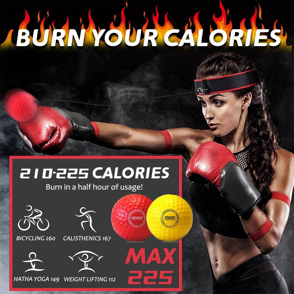 4-Level Boxing Reflex Ball Set with Adjustable Headbands for Kids & Adults