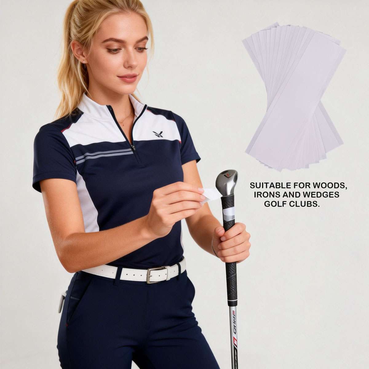 Golf Club Grip Tape Strips - Double Sided Rubber Replacement 13 Pack