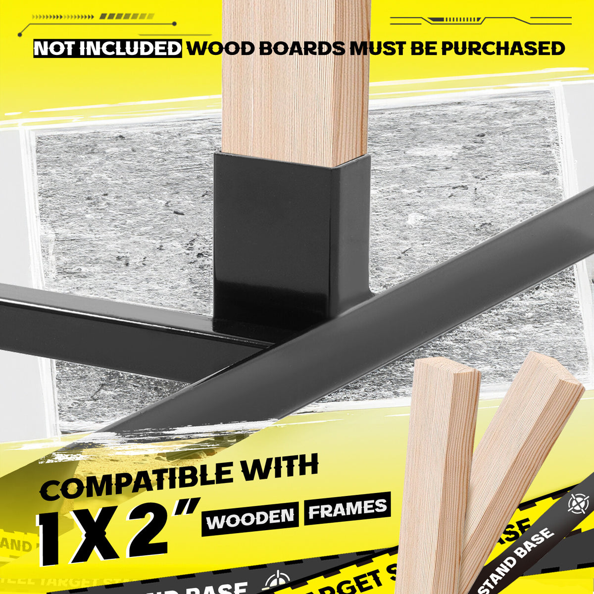 Adjustable Shooting Target Stand Base for Paper and Cardboard Silhouettes