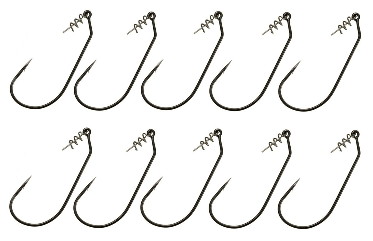 Reaction Tackle Swimbait Hooks 10-Pack Ultra Sharp Weedless Bass Fishing Hooks