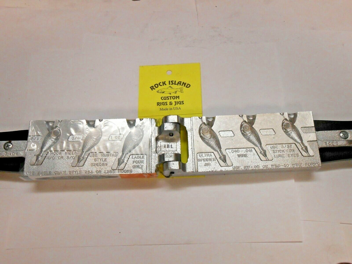 Fishing Spinner Bait Mold 5/8 3/4 1 oz | Made in USA