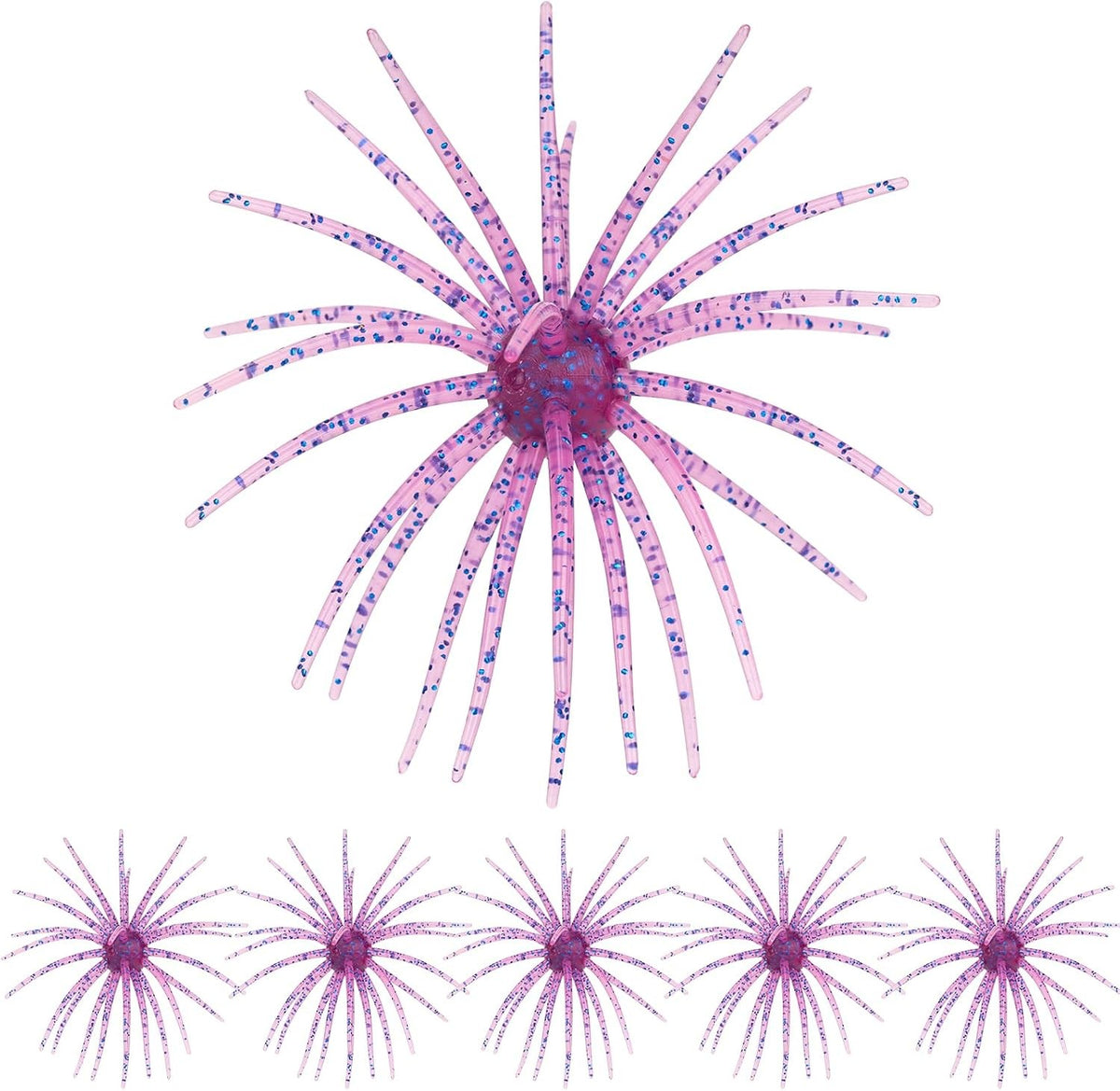 Sea Urchin Soft Plastic Fishing Lures Set for Saltwater and Freshwater