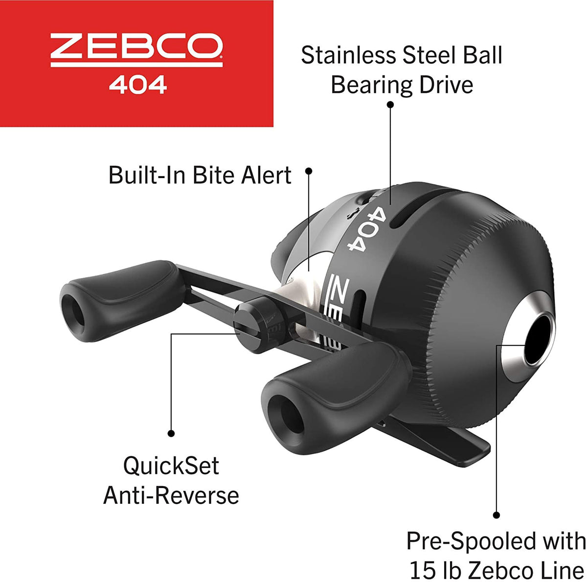 Spincast Fishing Reel 404 - Heavy Duty, Easy-to-Use for Freshwater Fishing