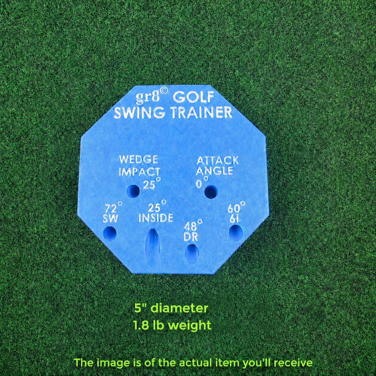 Compact Golf Swing Trainer with Alignment Stick - Weighted & Adjustable for Left/Right Hand