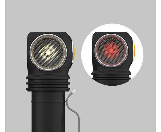 USB Rechargeable LED Flashlight with Red and White Lights - 1100 Lumens, Magnet, Multi-Mode