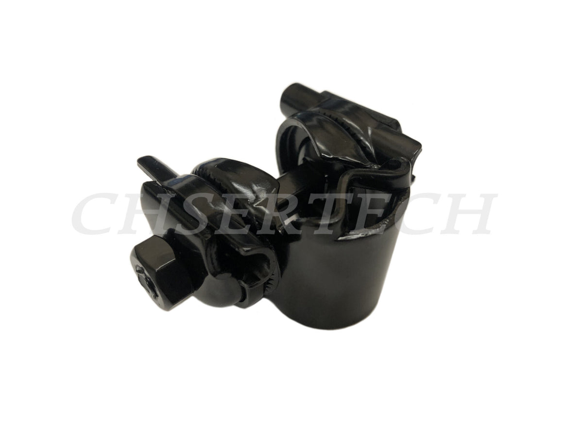 Bicycle Seat Clamp for MTB BMX Cruiser Bikes - Black Steel, 22.2mm