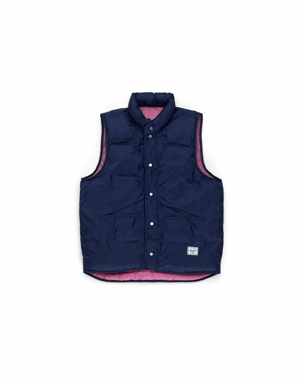 Men's Reversible Featherless Vest - Water-Resistant, Insulated, Peacoat Blue