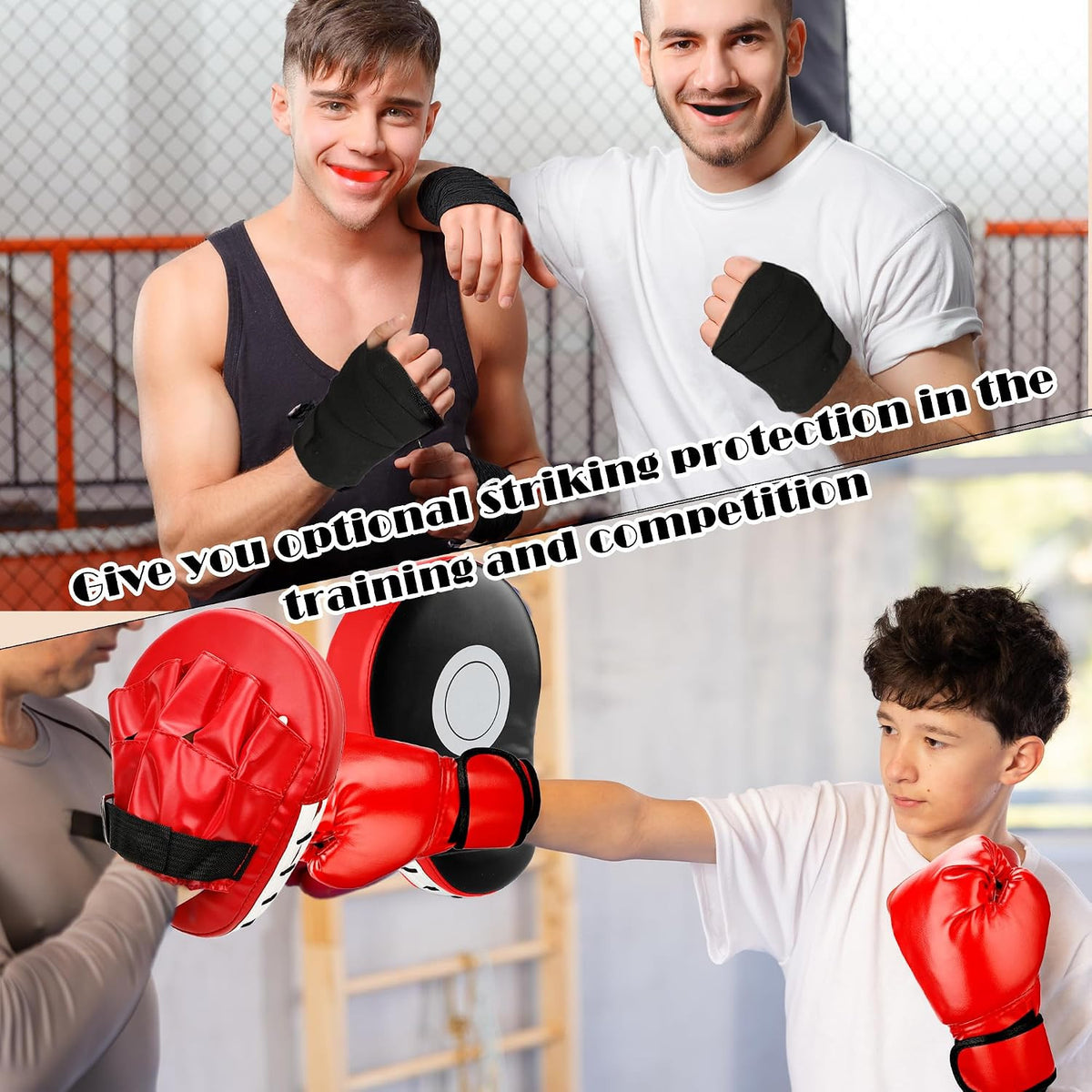 Kids Boxing Gloves and Mitts Set - Youth Martial Arts Training Equipment