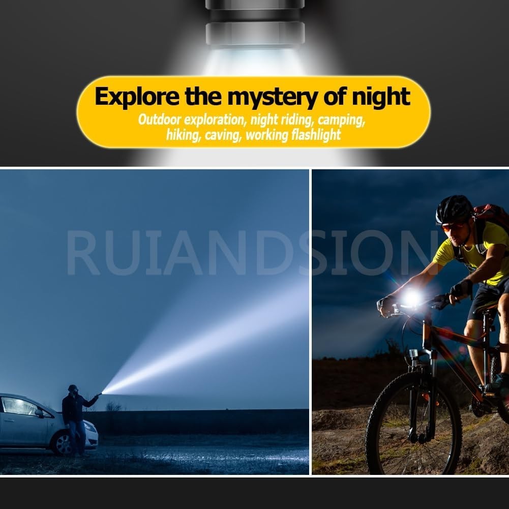 E10 LED Flashlight Bulb 240LM, 4-6V, 2 Pack for Camping & Bike Lights