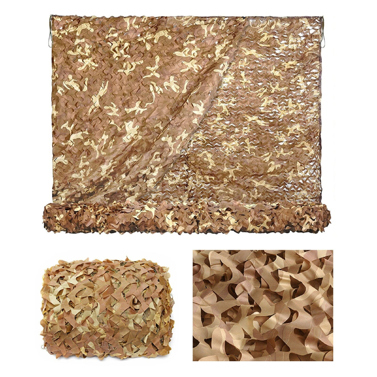 Military Woodland Camouflage Netting - Cuttable Outdoor Camo Net for Hunting Camping