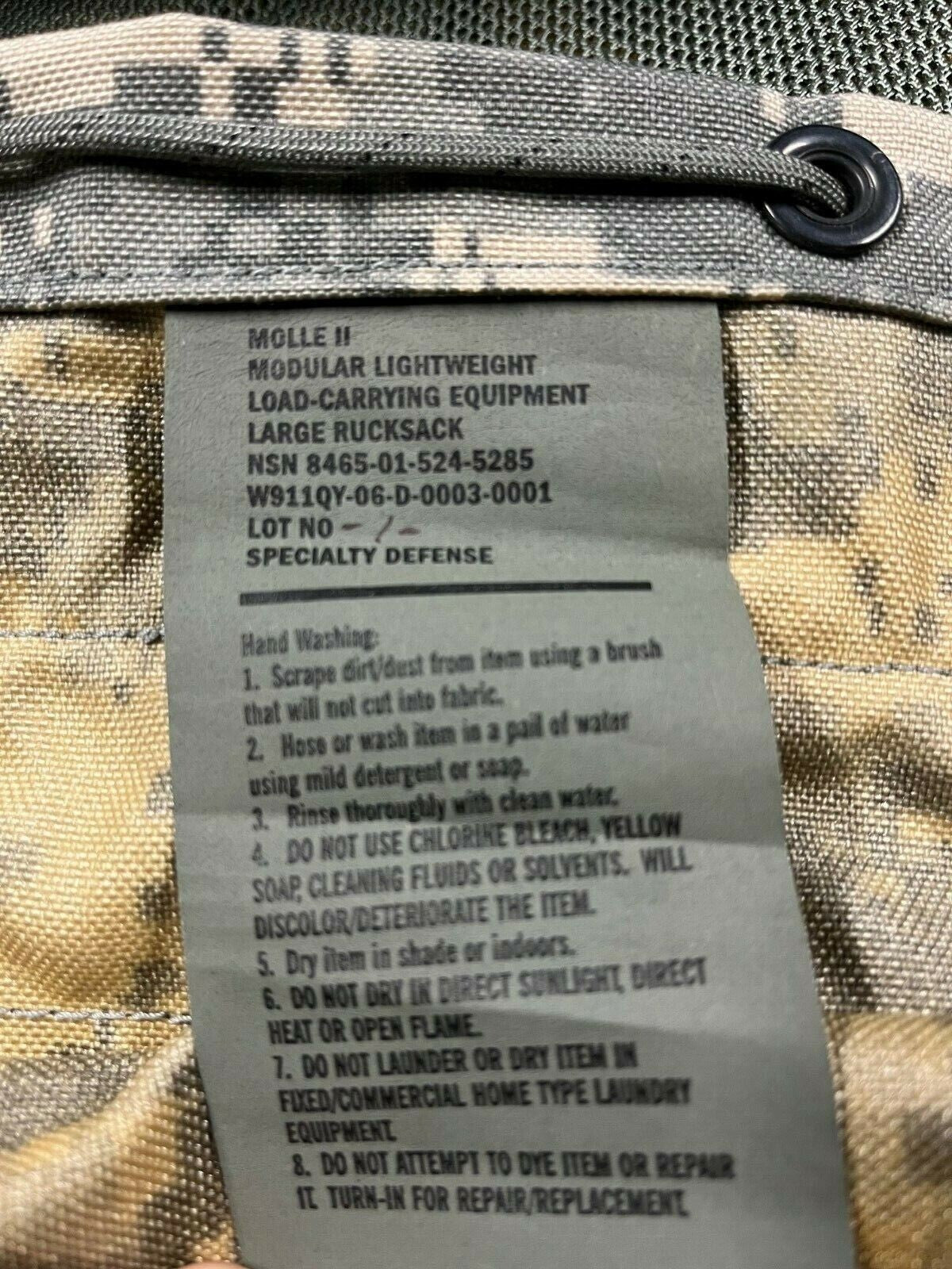 Genuine US Military Issue MOLLE II Large Rucksack Backpack ACU Digital Camo