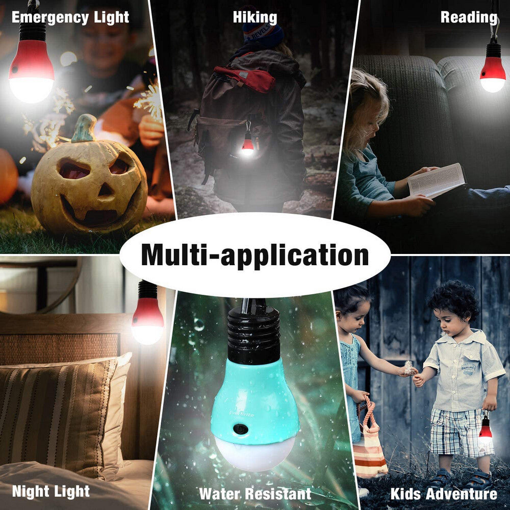 3-Pack Portable Camping LED Lights with Batteries - 3 Lighting Modes