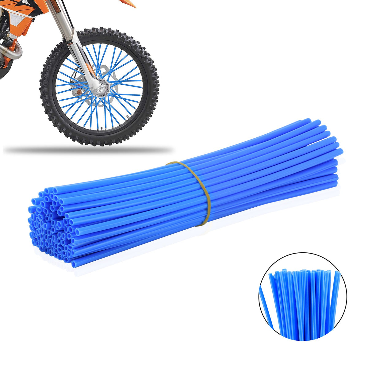 Universal Bike Spoke Skin Covers 72PCS Motorcycle Rim Protector Wraps
