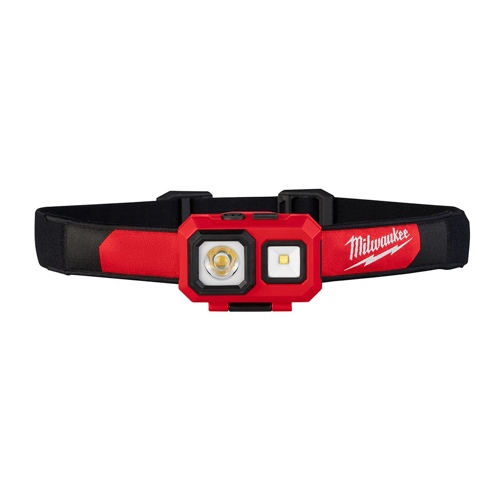 LED Headlamp 450 Lumens, 5 Light Modes, Waterproof, Hard Hat Compatible