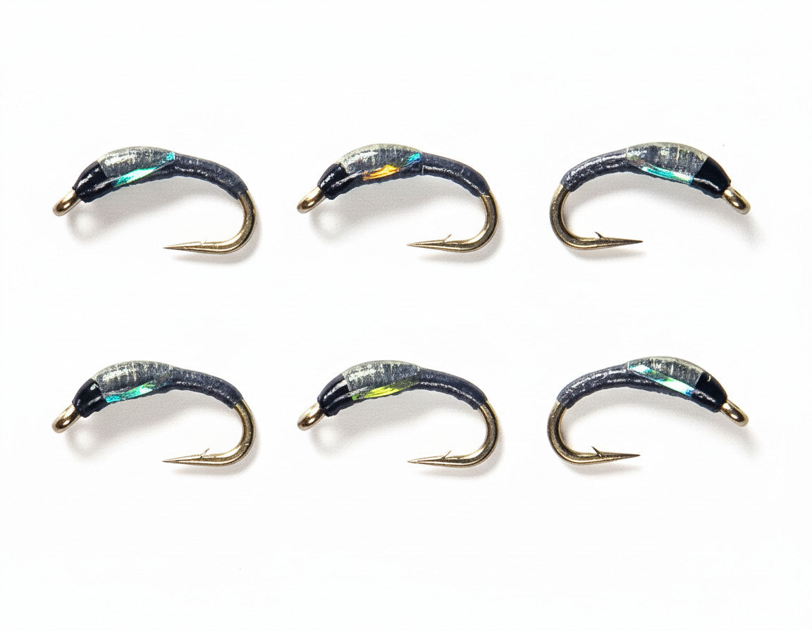 Premium Trout Flies - Midge Nymph Emerger Gray, All Hook Sizes