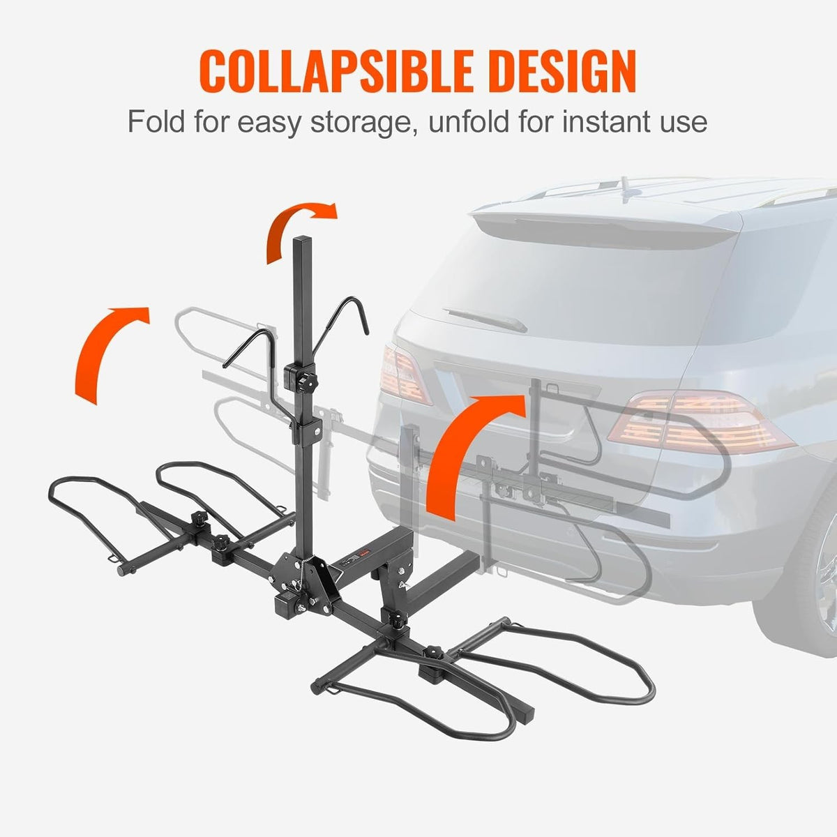 Heavy Duty Folding Bike Rack Carrier with Lock for Vehicles and Trucks