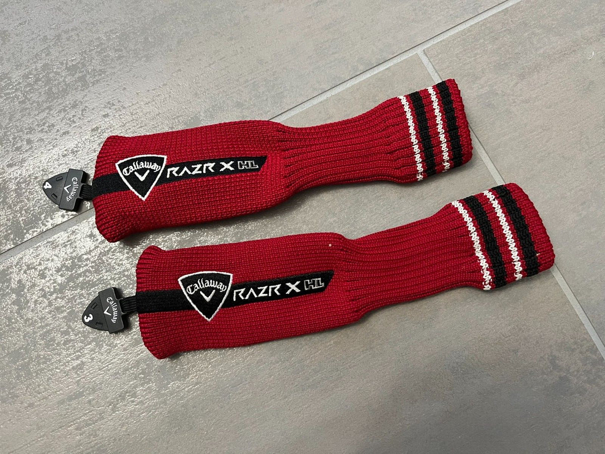 Set of 2 Callaway RAZR X HL Hybrid Headcovers Sock Style Adjustable Tags