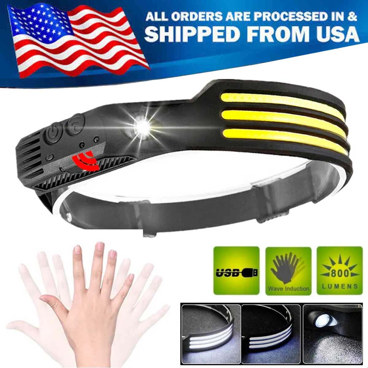 LED Neck Reading Light Portable Hands-Free Torch with Adjustable Headband