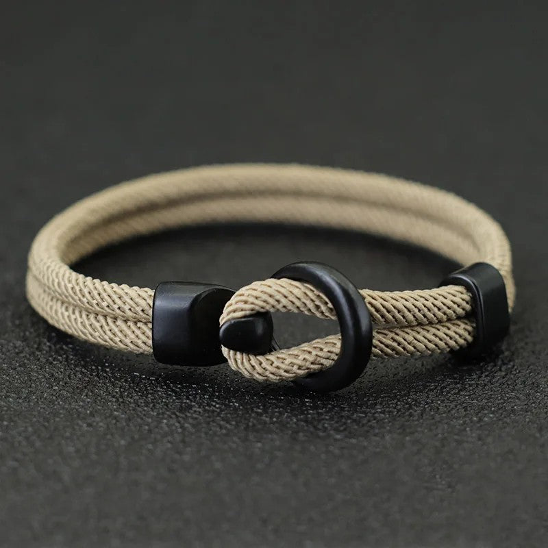 Men's Paracord Rope Bracelet Double Layer Outdoor Camping Survival Gift