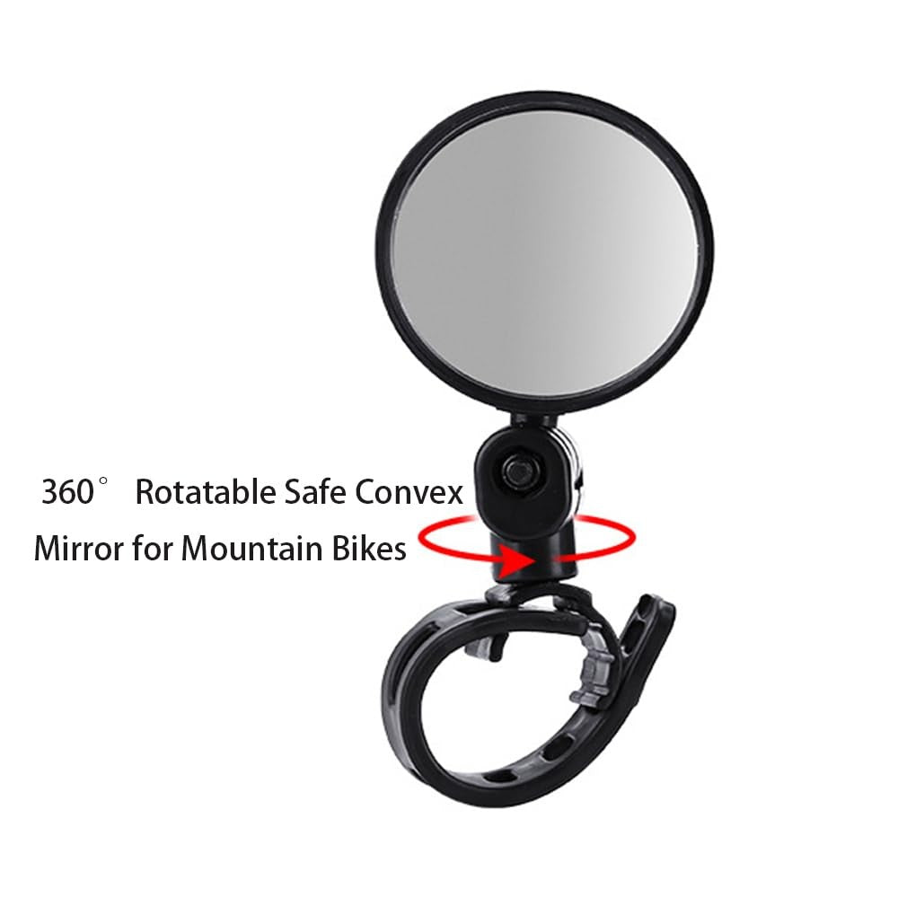 360° Rotatable Bicycle Rear View Mirrors Handlebar Mount 2 Pack
