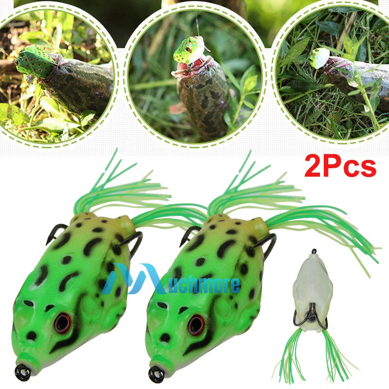 Large Topwater Frog Fishing Lures Set of 1-5 for Bass Saltwater & Freshwater