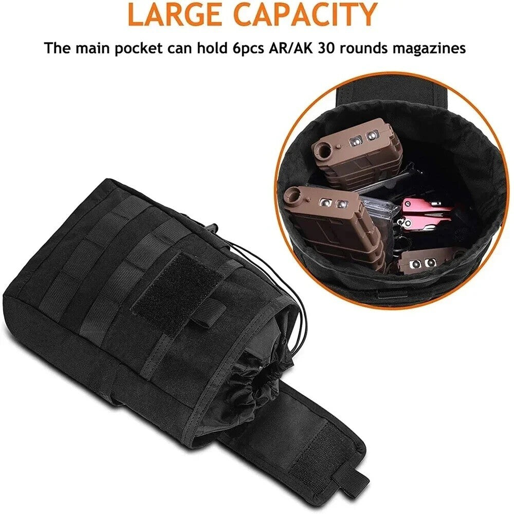 Tactical Molle Dump Pouch for Belt, Vest & Backpack - Water-Resistant Utility Storage
