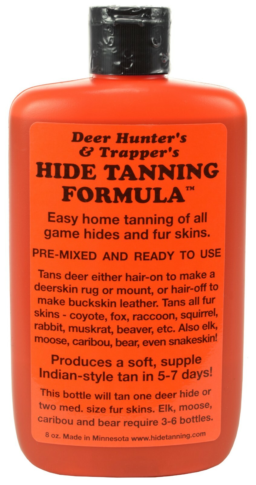 Trapper's Hide & Fur Tanning Formula - 8 oz for Leather & Fur Crafting