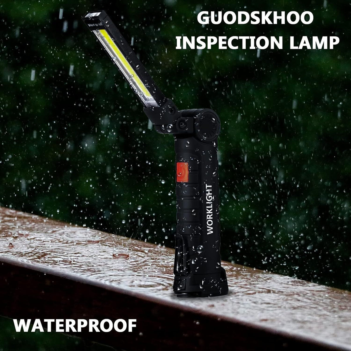Rechargeable LED Work Light with Magnetic Base & 360° Rotation - Car & Workshop Use